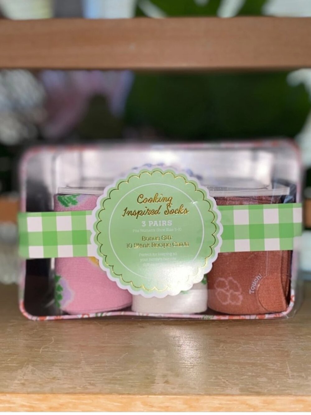 Cooking-inspired Socks & Recipe Card Gift Set